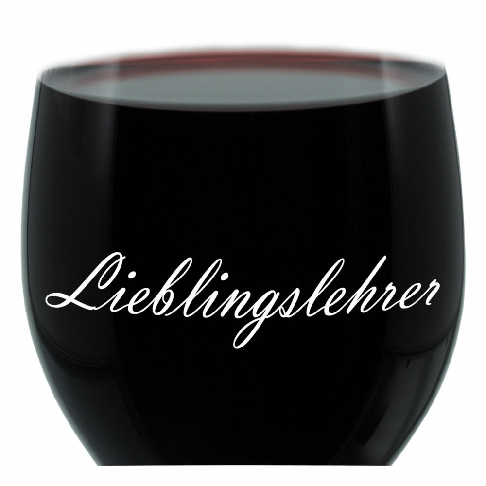 Leonardo Weinglas 400 ml, Motivglas, Lieblingslehrer, Geschenk, Stimmungsglas mit Gravur, Moodglas, 22 cm