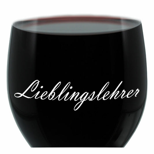 Leonardo Weinglas 400 ml, Motivglas, Lieblingslehrer, Geschenk, Stimmungsglas mit Gravur, Moodglas, 22 cm