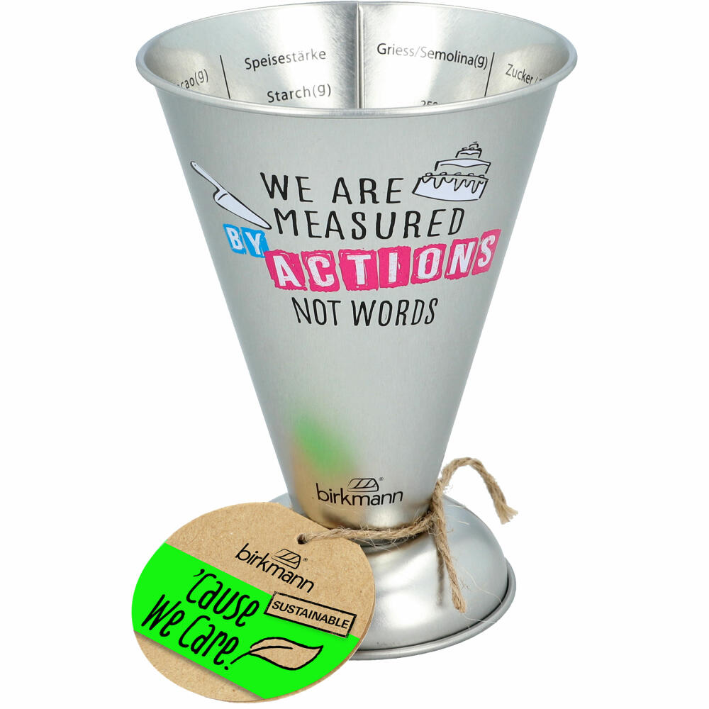 Birkmann Cause We Care measuring cup, measuring cup, dosing aid, tinplate, height 14.5 cm, 889569