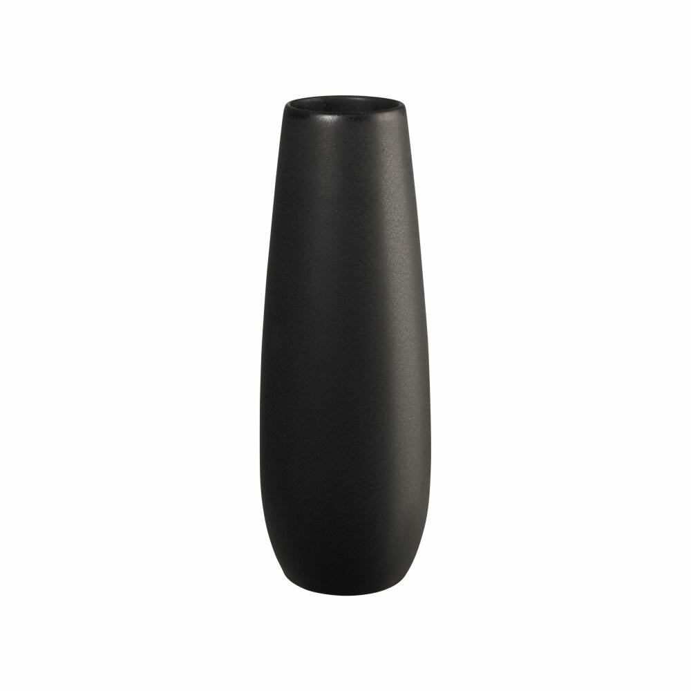 ASA Selection ease Vase Black Iron, Blumenvase, Bodenvase, Dekovase, Steingut, Schwarz Matt, H 32 cm, 91032174