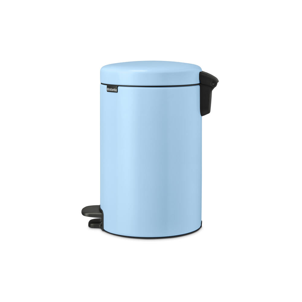 Brabantia NewIcon Pedal Bin, Trash can, Waste bin, Steel, Dreamy Blue, 12 L, 202483