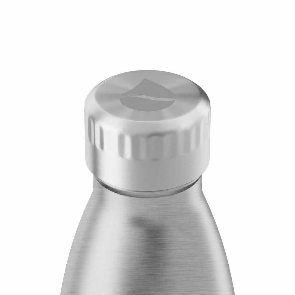 FLSK drinking bottle STNLS, insulated bottle, thermos flask, bottle, stainless steel, silver, 350 ml, 1010-0350-0013