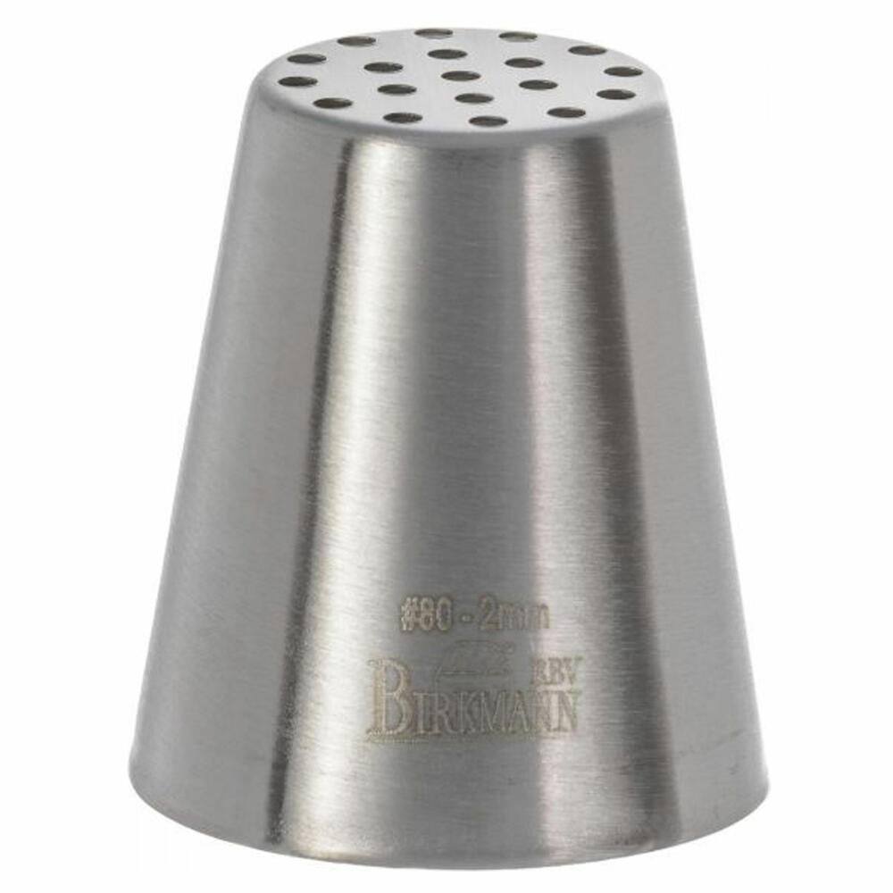Birkmann spaghetti nozzle #80, piping nozzle, decorating nozzle, baking accessories, stainless steel, Ø 2 cm, 411746