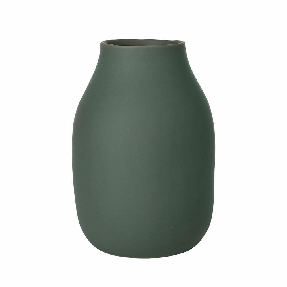 blomus COLORA Vase, Blumenvase, Dekovase, Porzellanvase, Porzellan, Agave Green, H 20 cm, 65704