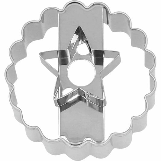 Birkmann cookie cutter Linzer star, cookie cutter, cookie shape, biscuit, cookies, stainless steel, 5 cm, 199934