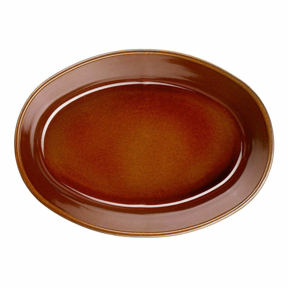 ASA Selection Auflaufform kitchenart oval Brown, Backform, Steinzeug, Braun, 20 x 14 cm, 54520238