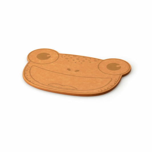 Continenta children's board frog, breakfast board, board, Duracore, brown, 21.9 x 15.3 cm, 5334