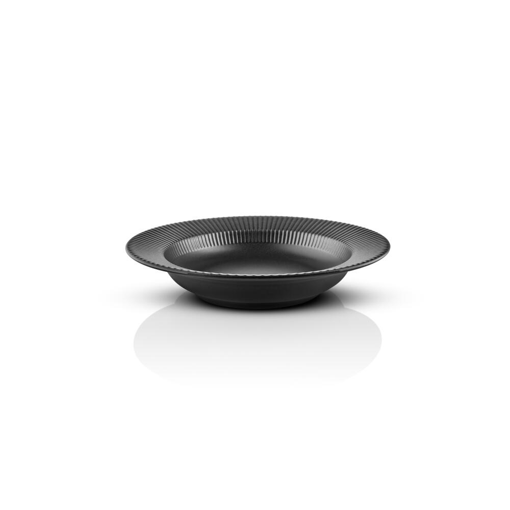 Eva Trio Deep Plate Legio Nova, Tableware, Soup Plate, Stoneware, Black, 22 cm, 787223