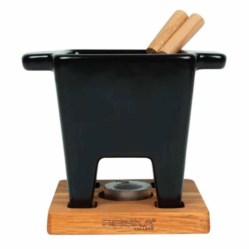 Boska Tapas Fondue Set Nero, Käsefondue, 5-tlg., Schokofondue, Käsezubehör, 300 ml, 853530