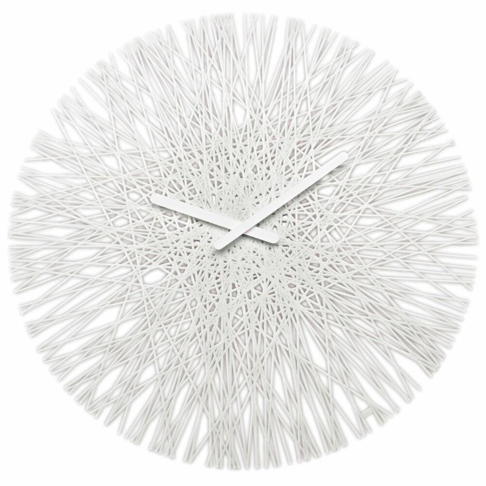 Koziol Silk Wall Clock, Clock, Quartz Movement, Decoration, Solid White, 2328525