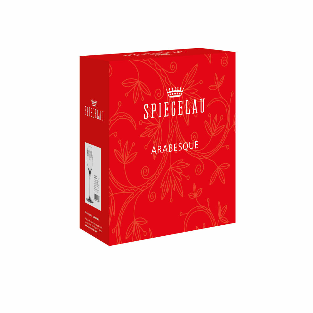 Spiegelau Champagnerglas 2er Set Arabesque, Kristallglas, Klar, 300 ml, 4192269