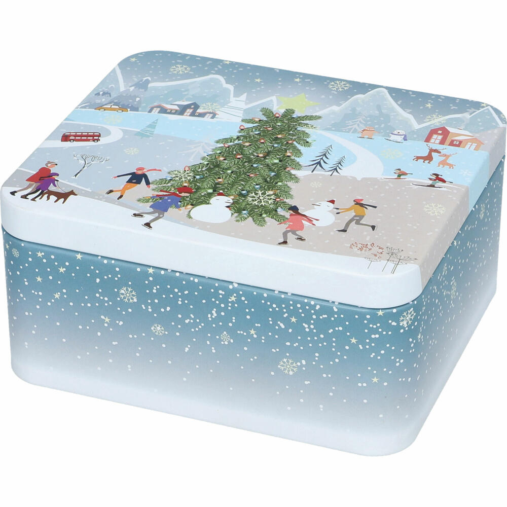 Birkmann biscuit tin set Winter Wonderland, 2-piece, size S+M, cookie tin, biscuit tin, tinplate, 433588