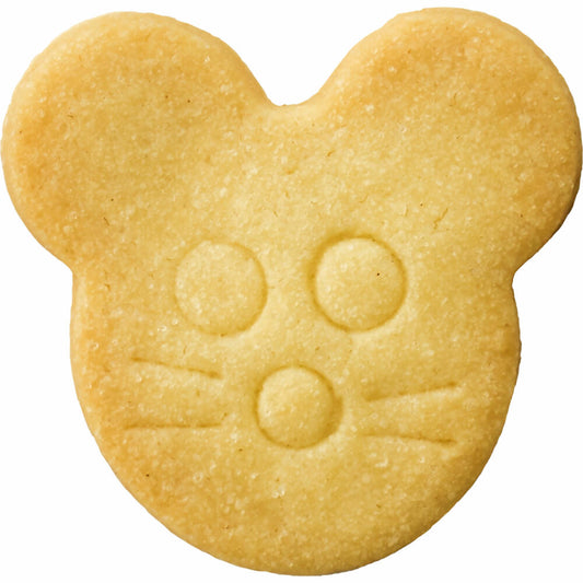 Birkmann Ausstechform Mäuse-Köpfchen, mit Innenprägung, Ausstecher, Plätzchenform, Keks, Plätzchen, Edelstahl, 5.5 cm, 195561