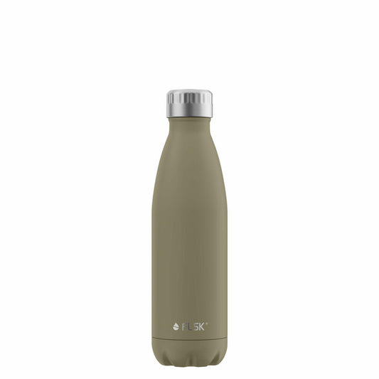 FLSK drinking bottle Khaki, insulated bottle, thermos flask, bottle, stainless steel, 500 ml, 1010-0500-0020