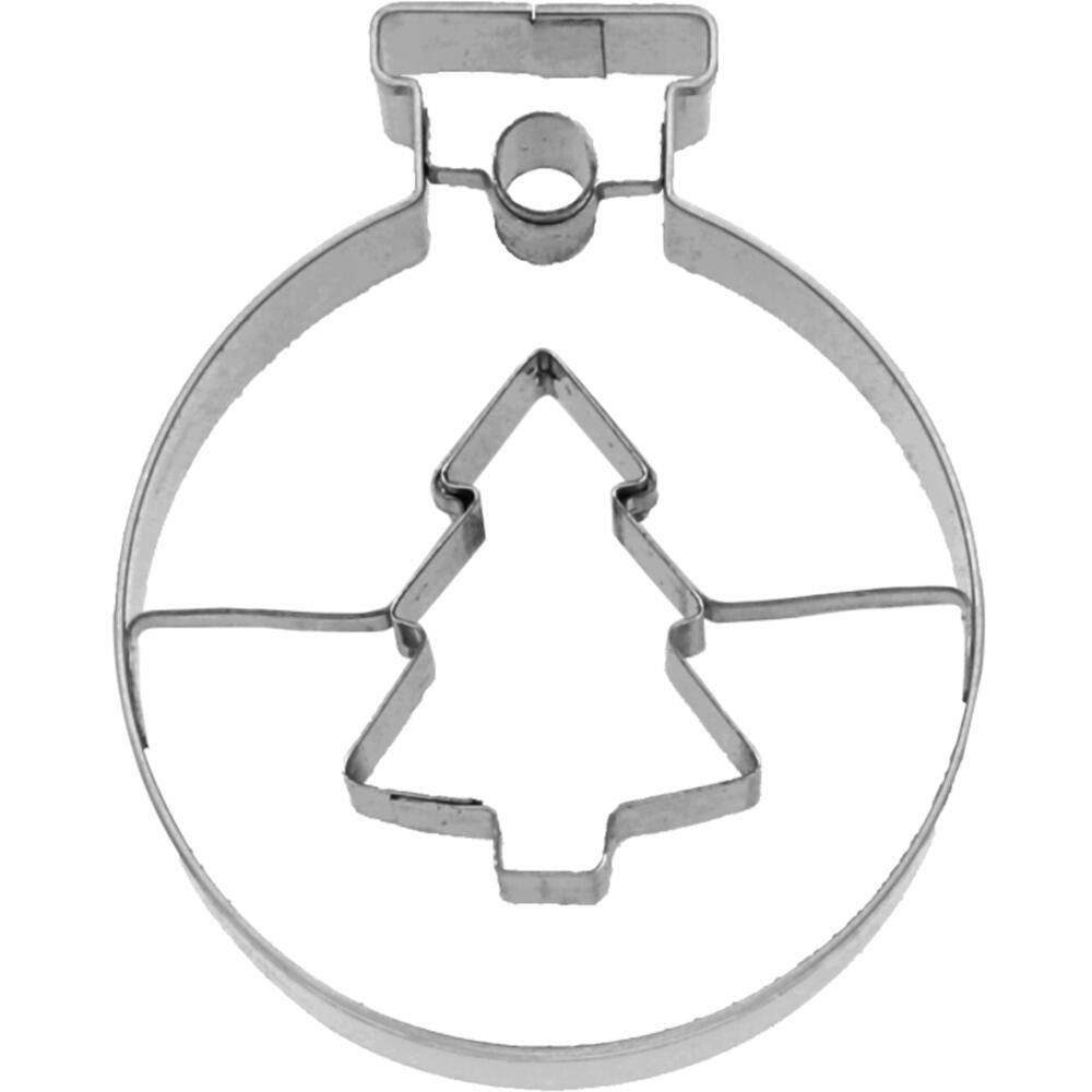 Birkmann cookie cutter ball Christmas tree, cookie cutter, cookie shape, biscuit, cookies, stainless steel, 6 cm, 189614