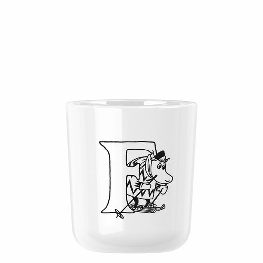 Rig-Tig Tasse Moomin ABC - F, Becher mit Buchstabe, Kunststoff, Weiß, 200 ml, Z00706-F