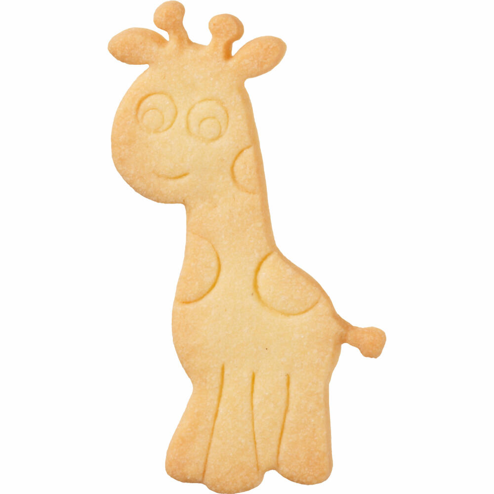 Birkmann cookie cutter giraffe, with internal embossing, cookie cutter, cookie shape, biscuit, biscuits, stainless steel, 11 cm, 195622