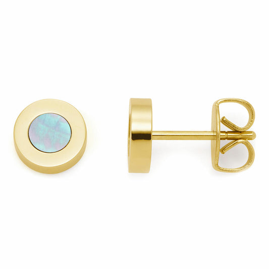 Leonardo Jewels ear studs gold Alitia, earrings, earrings, fashion jewelry, stainless steel IP gold, mother of pearl, 018356