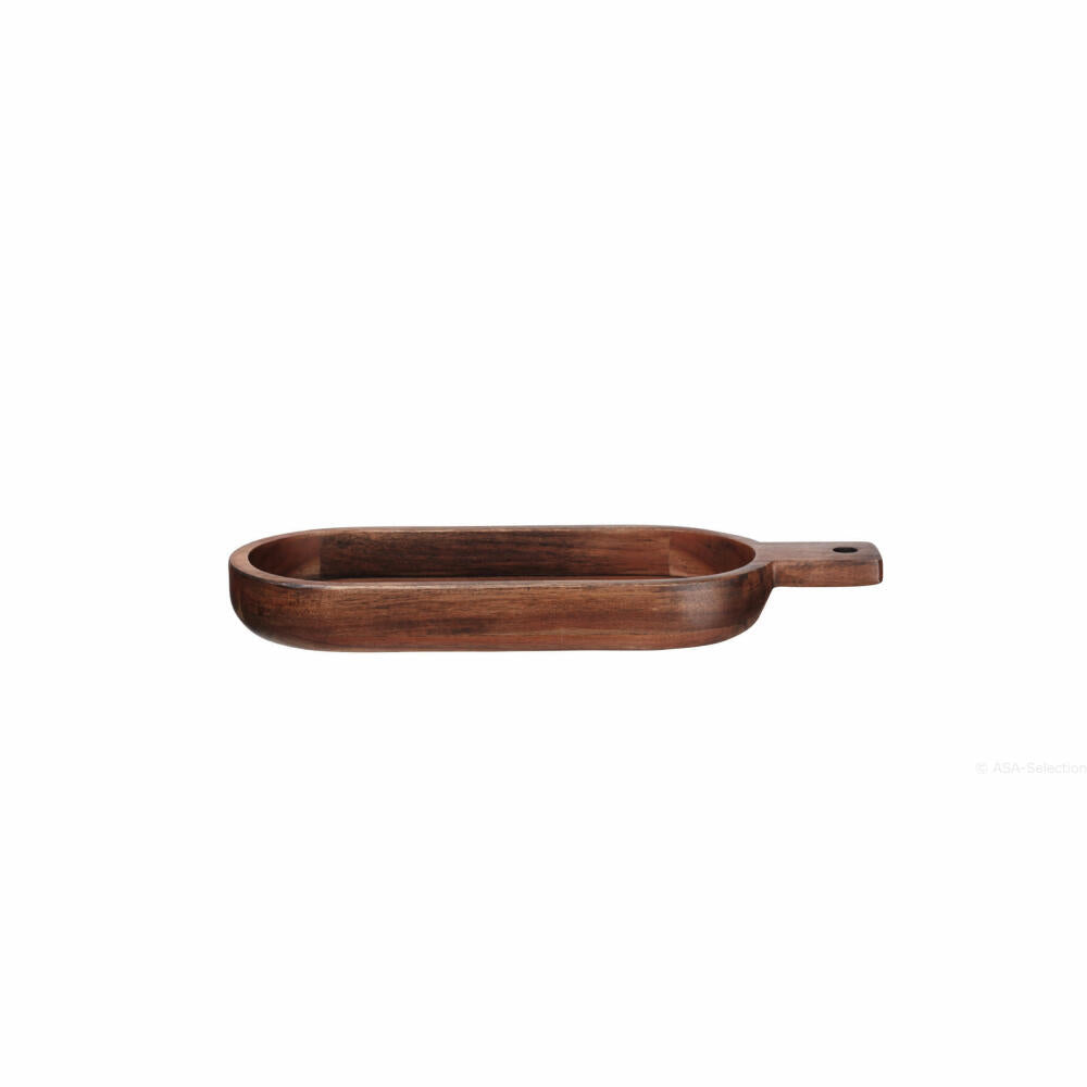 ASA Selection wood Ovale Schale flach, Dekoschale, Servierschale, Akazienholz, Braun, 93914970