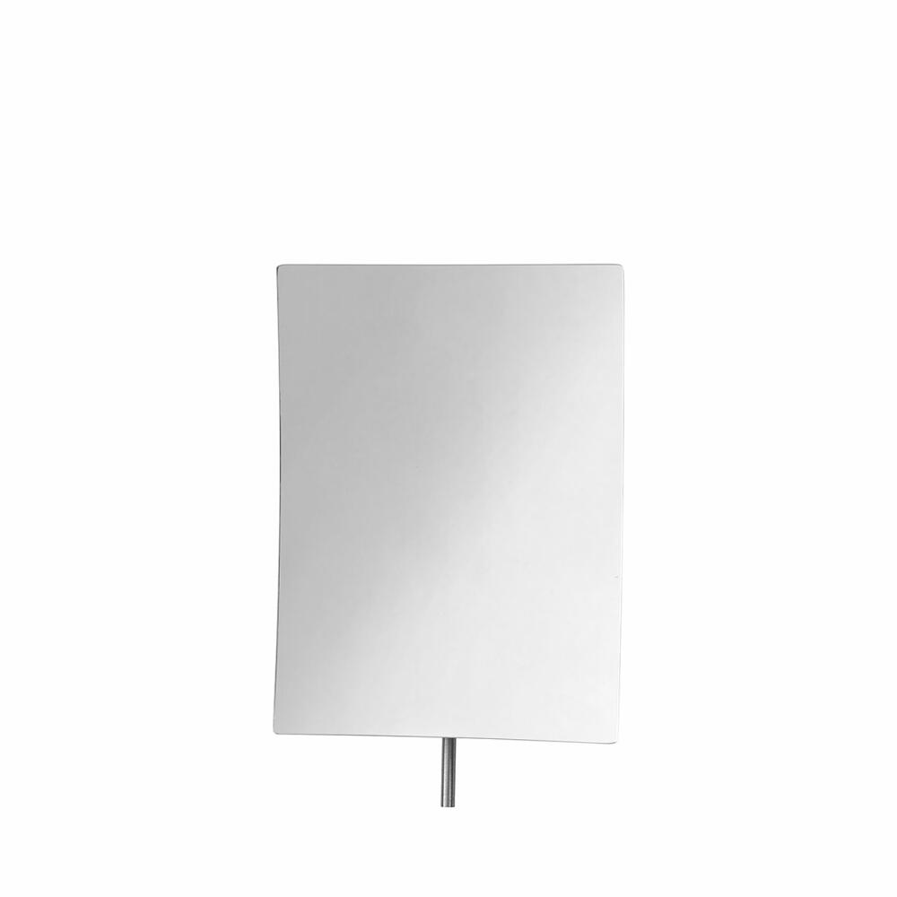 blomus VISTA cosmetic mirror with wall mount, matt nickel-plated steel, H 19 cm, W 14 cm, D 25.5 cm, 69037