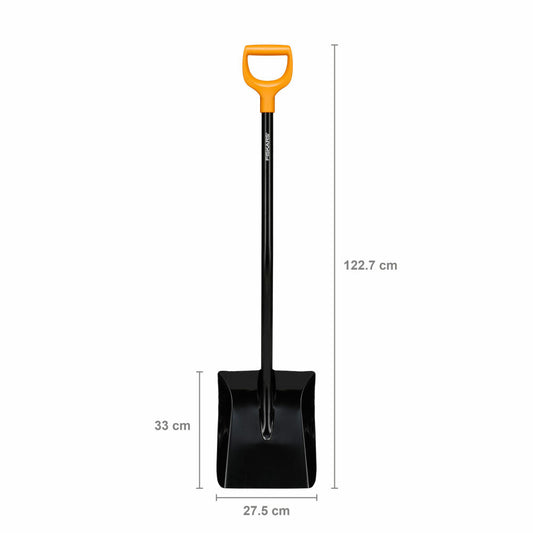 Fiskars Concrete Shovel Solid Plus, Shovel, Boron Steel, Steel, Plastic, Black, Orange, 122 cm, 1067518