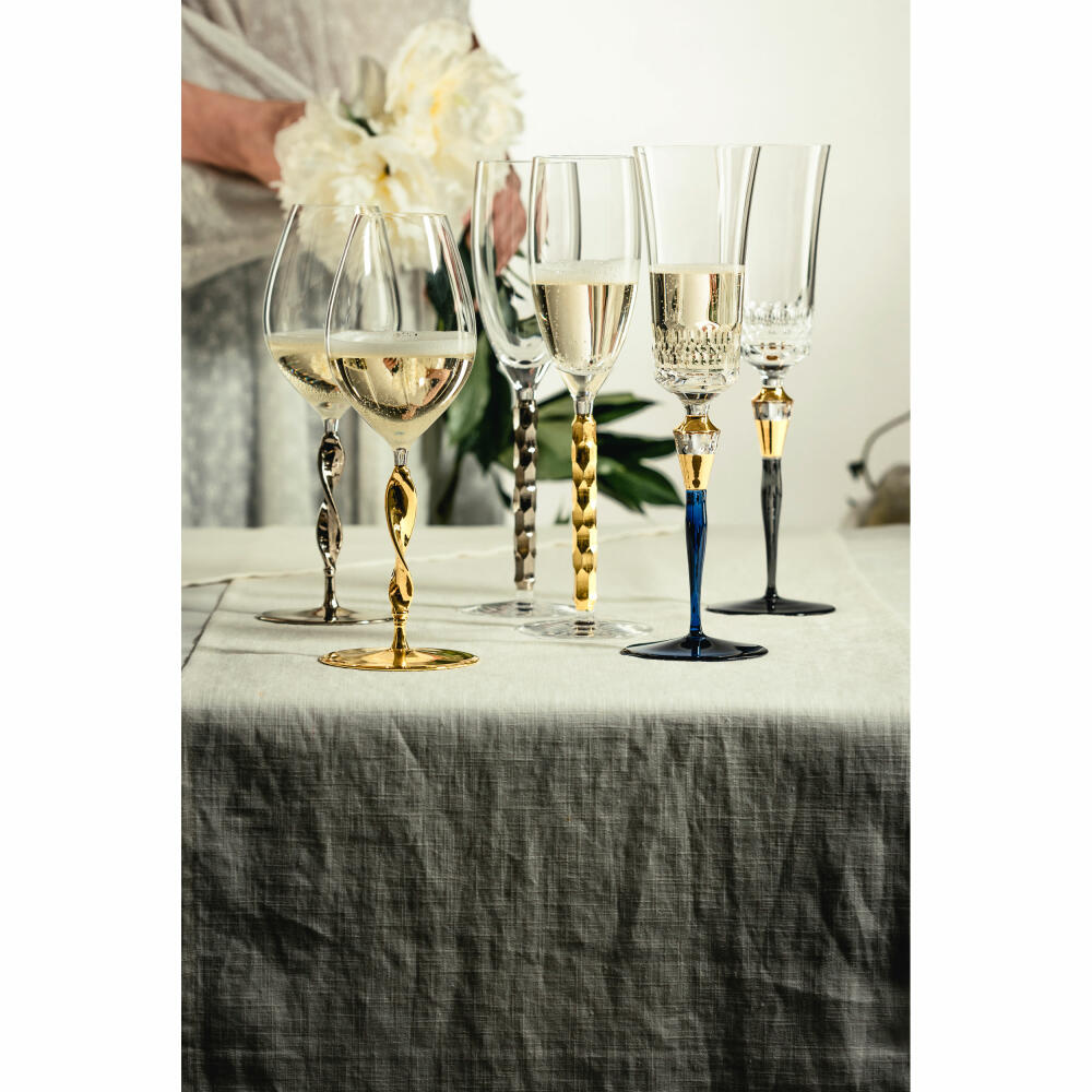 Eisch Champagne glasses Champagne Exclusive, set of 2, champagne glass, glass, crystal glass, platinum, 300 ml, 47759883