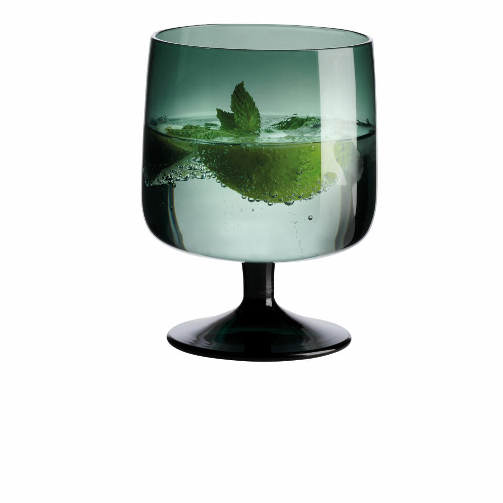 ASA Selection sarabi stem glass, cocktail glass, wine glass, drinking glass, water glass, glass, green, 200 ml, 53705009