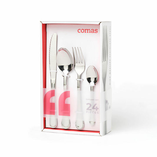 Comas cutlery set Classic Lacasa 24-piece, table cutlery, stainless steel, mirror finish, 2455