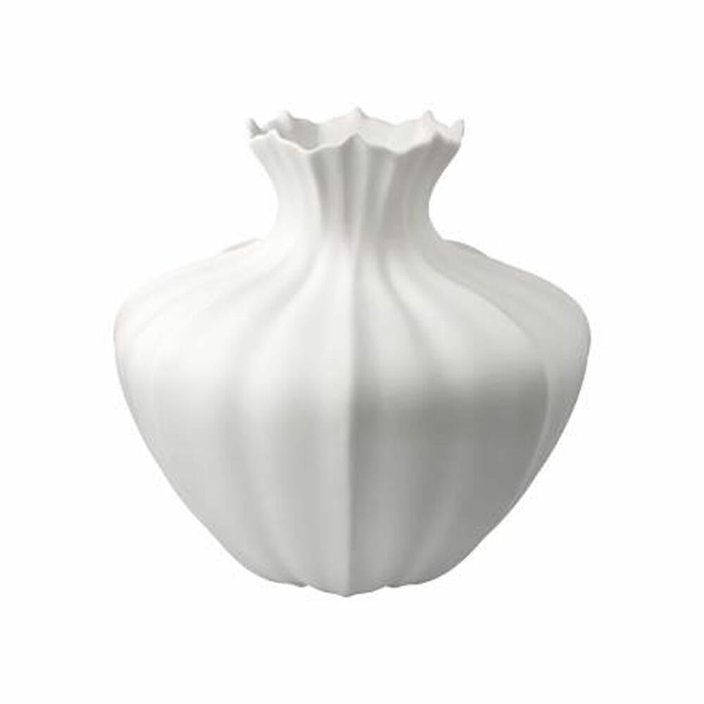 Goebel Vase Bahar, flower vase, decorative vase, bisque porcelain, bisque white, H 22 cm, 14005711