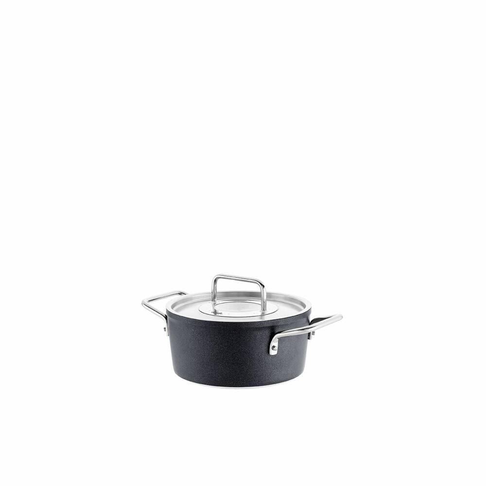 Fissler cooking pot Adamant with metal lid, aluminum, anthracite, 18 cm, 156-114-18-000