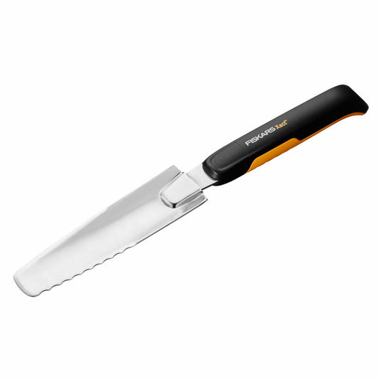 Fiskars Xact Hand-Unkrautstecher, Unkrautentferner, Beetstecher, Edelstahl, Kunststoff, Schwarz, Orange, 1027046