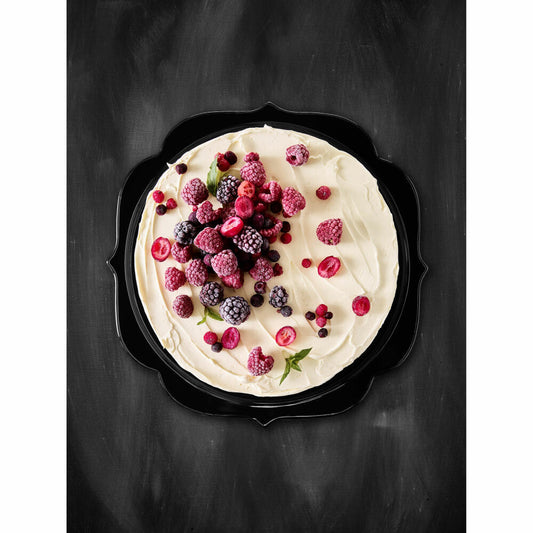 Birkmann Tortenplatte Avantgarde, Kuchenplatte, Platte, Keramik, Schwarz Glänzend, Ø 34 cm, 443617