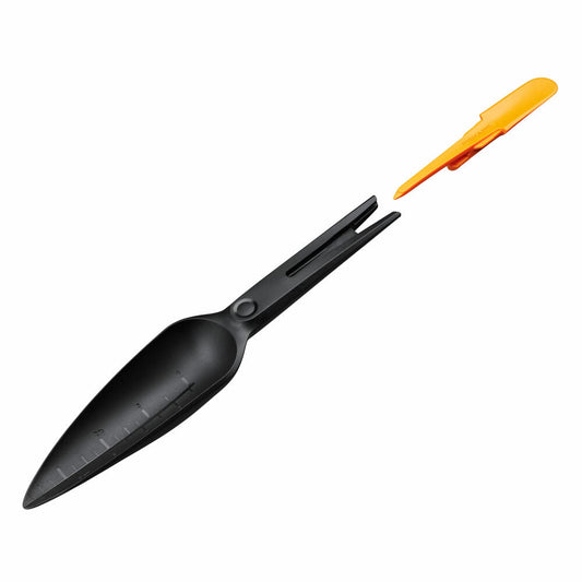 Fiskars Seed Planting Trowel Solid, Flower Trowel, FiberComp Plastic, Black, Orange, 1057641