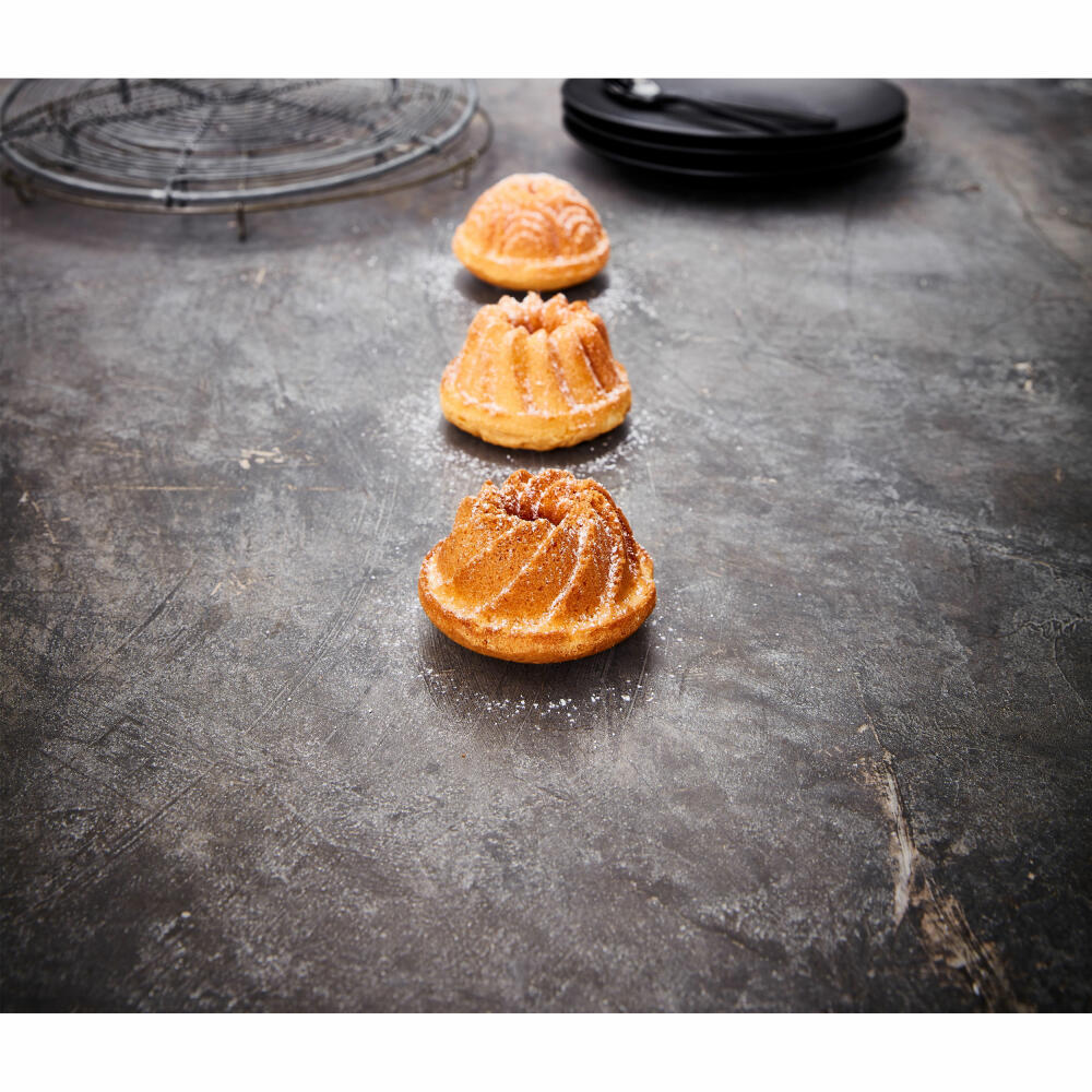 Birkmann Contoura Violet, Gugelhupfblech, für 12 Stück, Backform, Backblech, Kuchenbackform, Aluguss, 28.5 x 39.5 cm, 887077