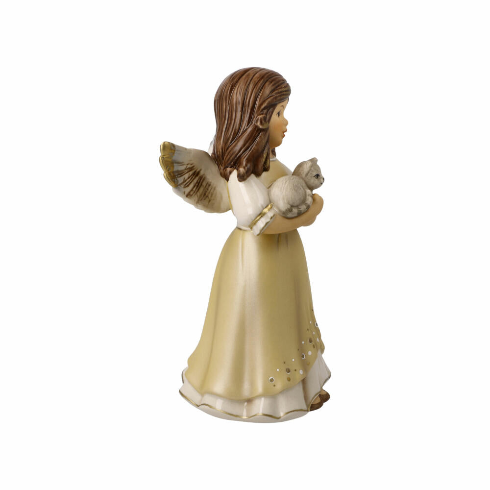 Goebel Angel Cuddle Time, decorative figure, stoneware, champagne, 14 cm, 41671071