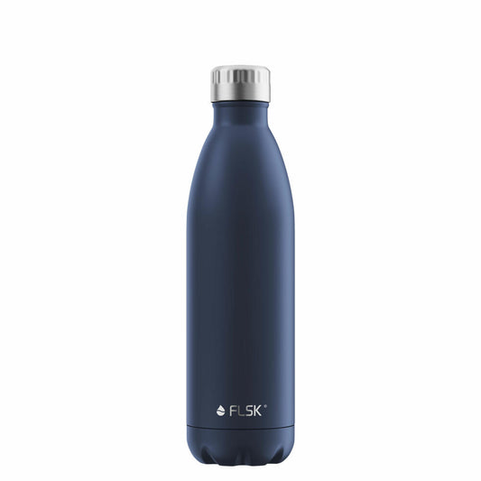 FLSK drinking bottle MDNGHT, insulated bottle, thermos flask, bottle, stainless steel, dark blue, 750 ml, 1010-0750-0012