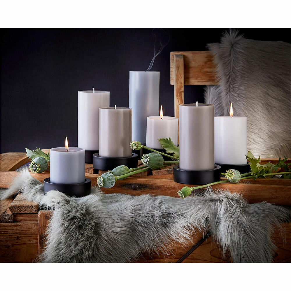 Engels Kerzen Original Stumpen Cast, pillar candle, stump candle, paraffin, ivory, Ø 8 cm, H 8 cm, 62008080009