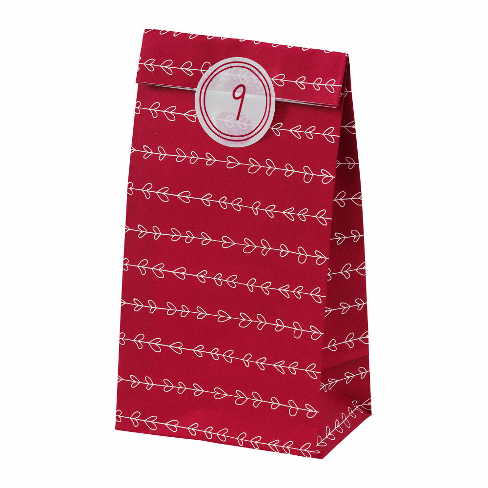 Birkmann Advent calendar Little Christmas, red, 48 pieces, 10 x 21 x 5.5 cm