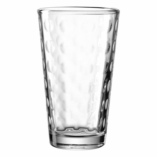 Leonardo Trinkglas Optic, Wasserglas, Saftglas, Kalk-Natron Glas, Klar, 400 ml, 012548