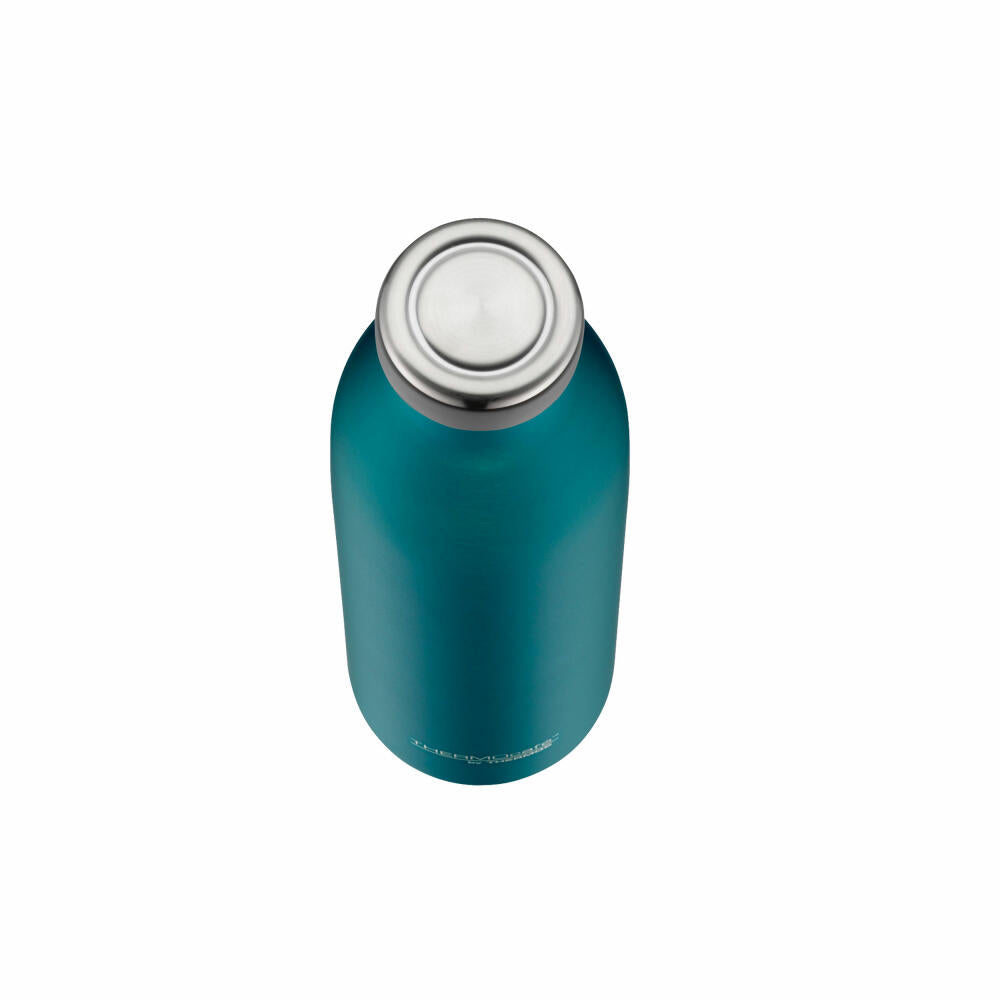 THERMOS ThermoCafé Thermos Bottle TC Bottle, Drinking Bottle, Iso Bottle, Stainless Steel, Matt Teal 0.75 L, 4067.255.075