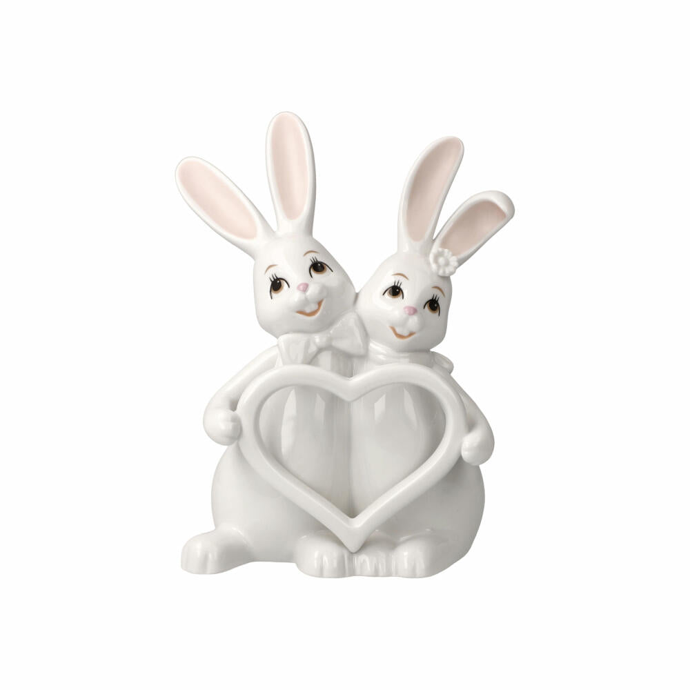 Goebel figurine rabbit pair Snow White - Forever, porcelain, white, 16 cm, 66845611