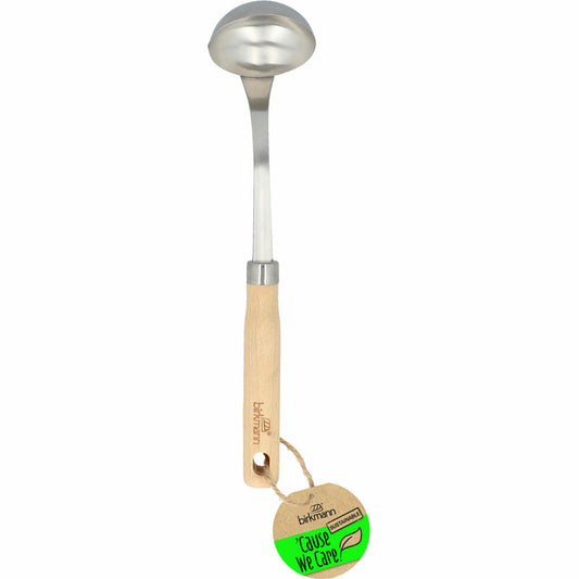 Birkmann Cause We Care soup ladle, small, ladle, ladle, stainless steel / beech wood, 29 x 6.5 cm, 889354