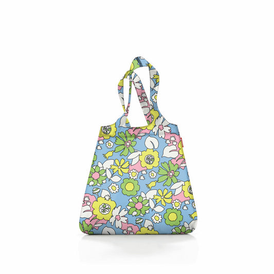 reisenthel mini maxi shopper, Einkaufstasche, Tragetasche, Einkaufsbeutel, Tasche, Polyestergewebe, Florist Lagoon, 15 L, AT4087