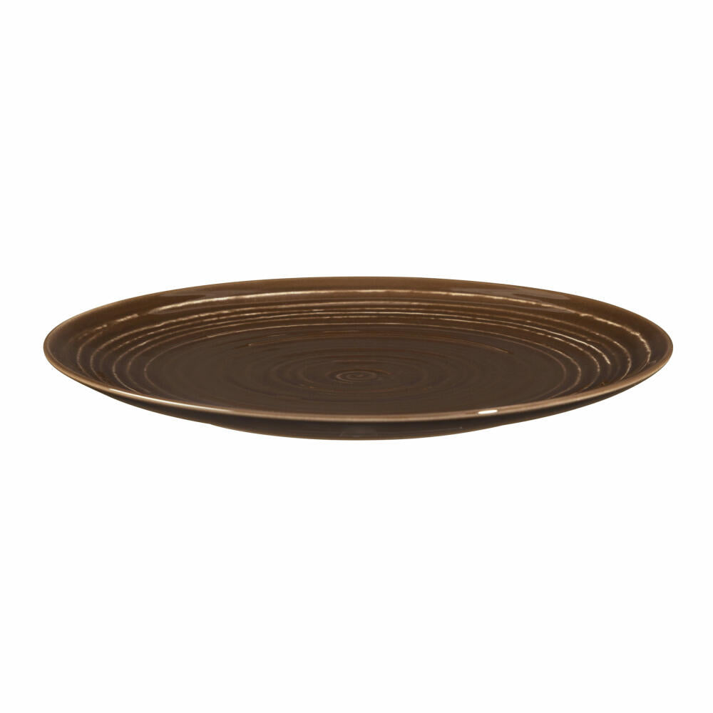 Seltmann Weiden Terra breakfast plate, cake plate, plate, porcelain, earth brown, Ø 22.7 cm, 001.765002