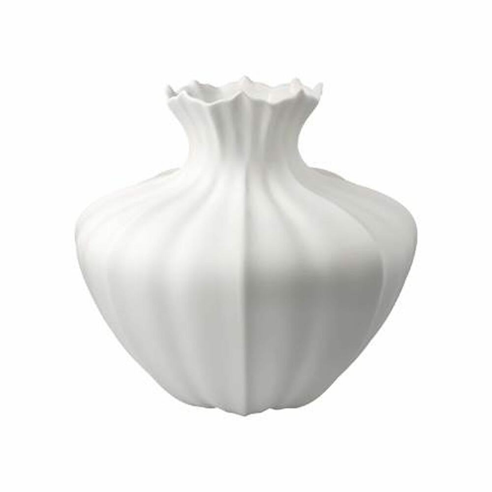 Goebel Vase Bahar, flower vase, decorative vase, bisque porcelain, bisque white, H 22 cm, 14005711