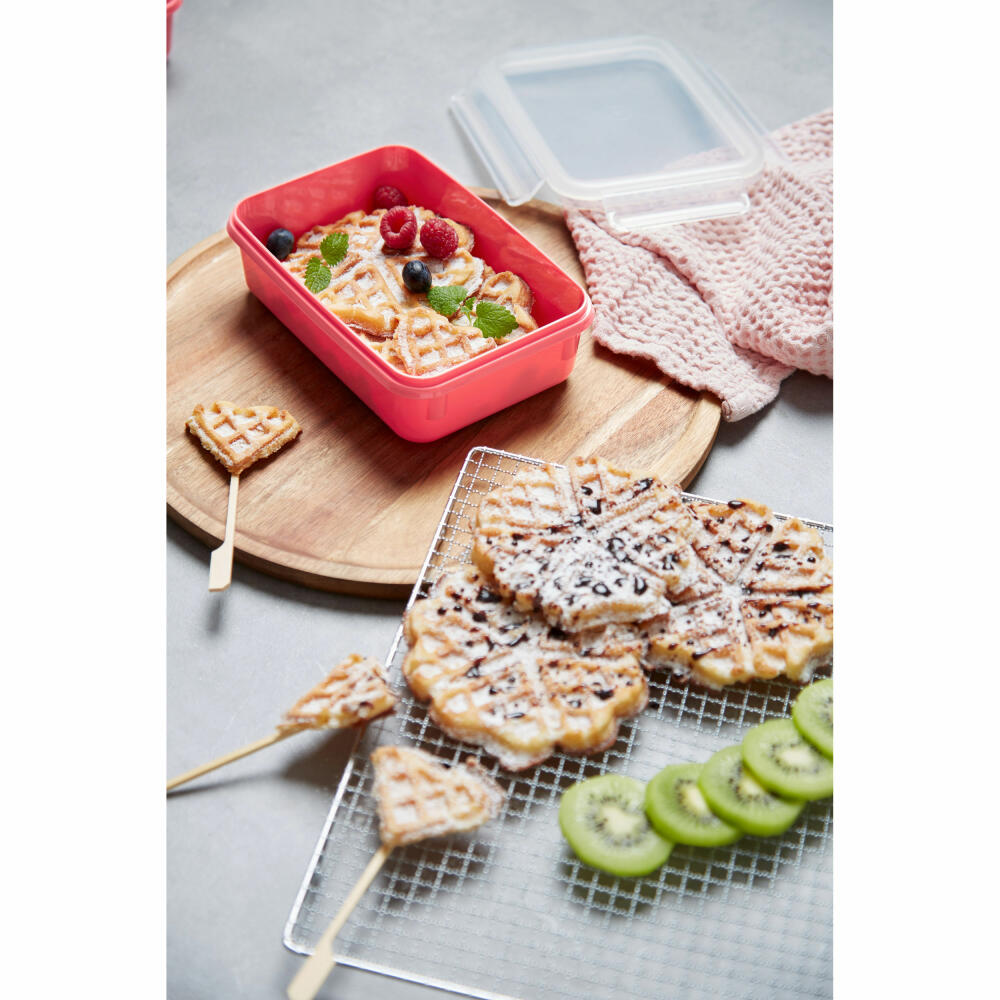 EMSA Clip & Close COLOR EDITION Frischhaltedose, Vorratsbehälter, Vorratsdose, Kunststoff, Koralle, 0.8 L, N10126