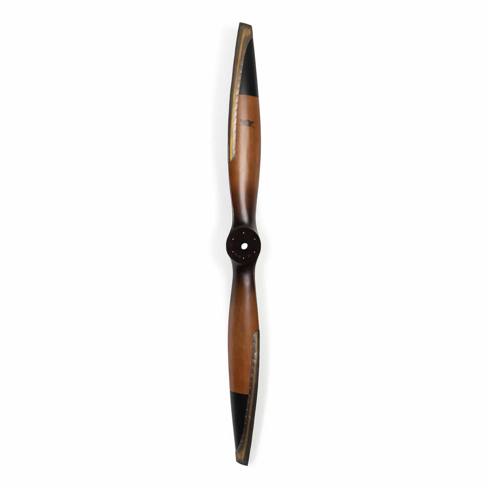 Authentic Models Wall Decoration Propeller Vintage Black Tips Large, Airplane Propeller, Mahogany Wood, AP182