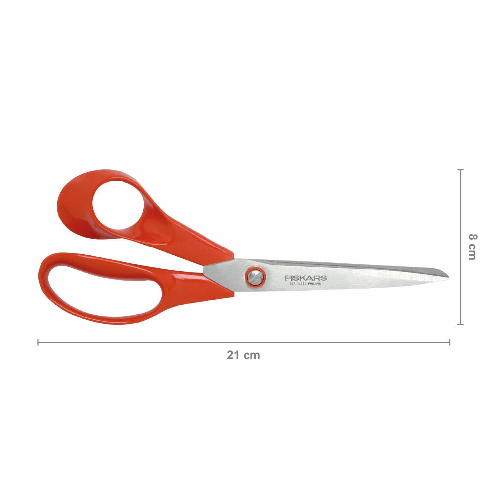 Fiskars Classic Universalschere für Linkshänder, Haushaltsschere, Textilschere, 21 cm, 1005147