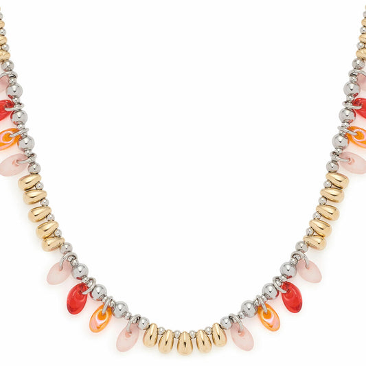 Leonardo Jewels Necklace Agata, Chain, Necklace, Jewelry, Stainless Steel IP gold, Japanese Miyuki glass beads, Multi-colored, 018114