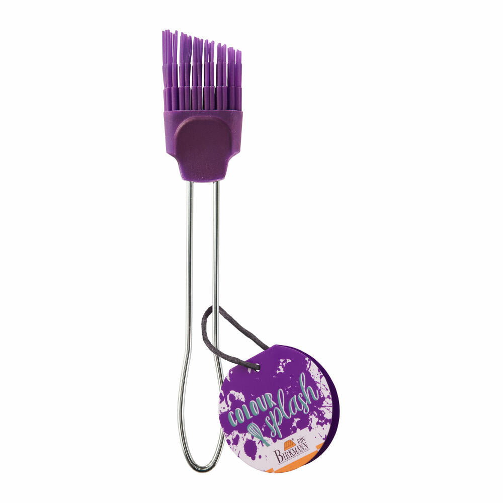 Birkmann silicone brush Colour Splash, small, baking brush, silicone head with stainless steel handle, purple, 3 cm, 421905